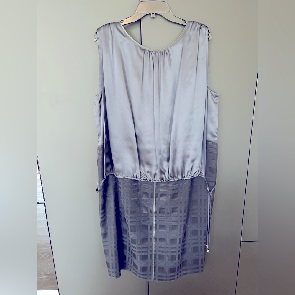 Great night blue silk/wool dress Escada
